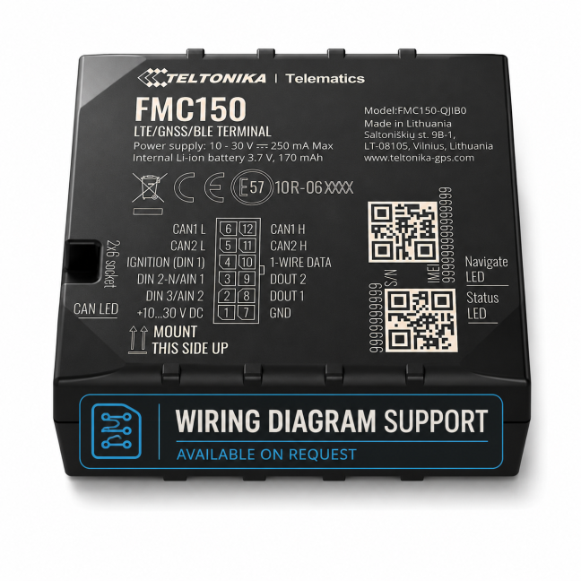 FMC150 4G TELTONIKA GPS-TRACKER MIT ERWEITERTER CAN 1 FMC150 4G TELTONIKA GPS-TRACKER MIT ERWEITERTER CAN 1