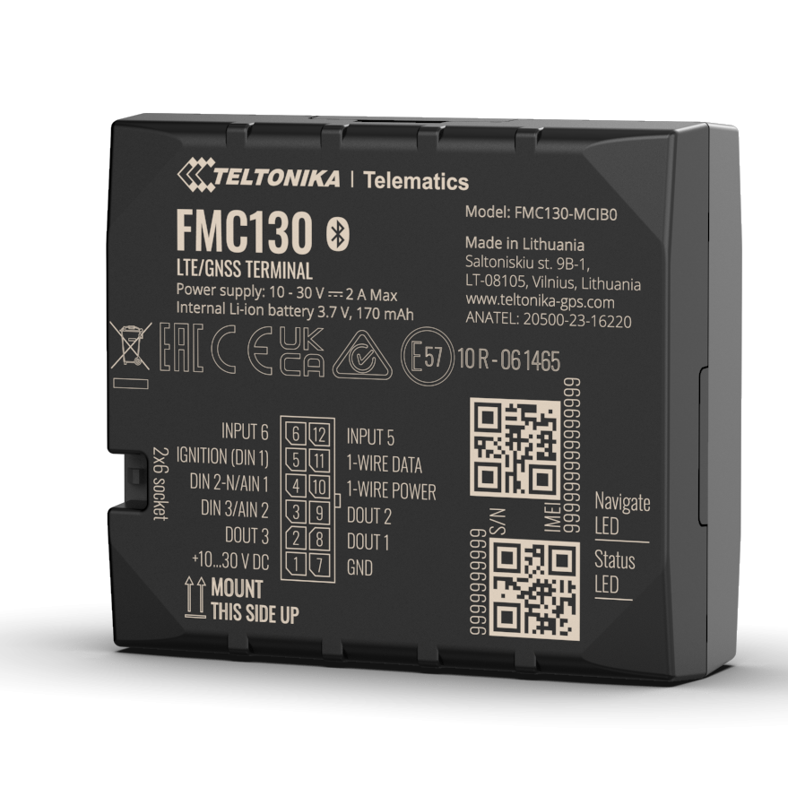 FMC130 4G TELTONIKA GPS TRACKER LA version 1 FMC130 4G TELTONIKA GPS TRACKER LA version 1